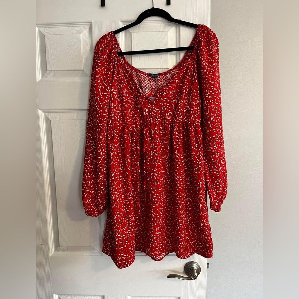 target red floral dress